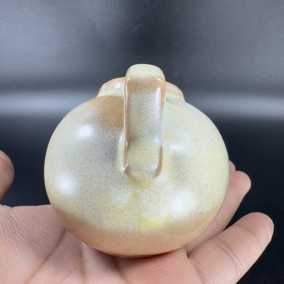 Vintage Frankoma Miniature Creamer Pitcher Glazed in Brown Hand Made Marked VTG - Picture 7 of 11